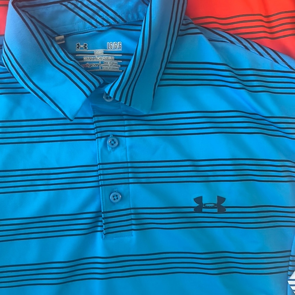 Under Armour Black and Blue Polo Shirts Casual Collection - Picture 4 of 6